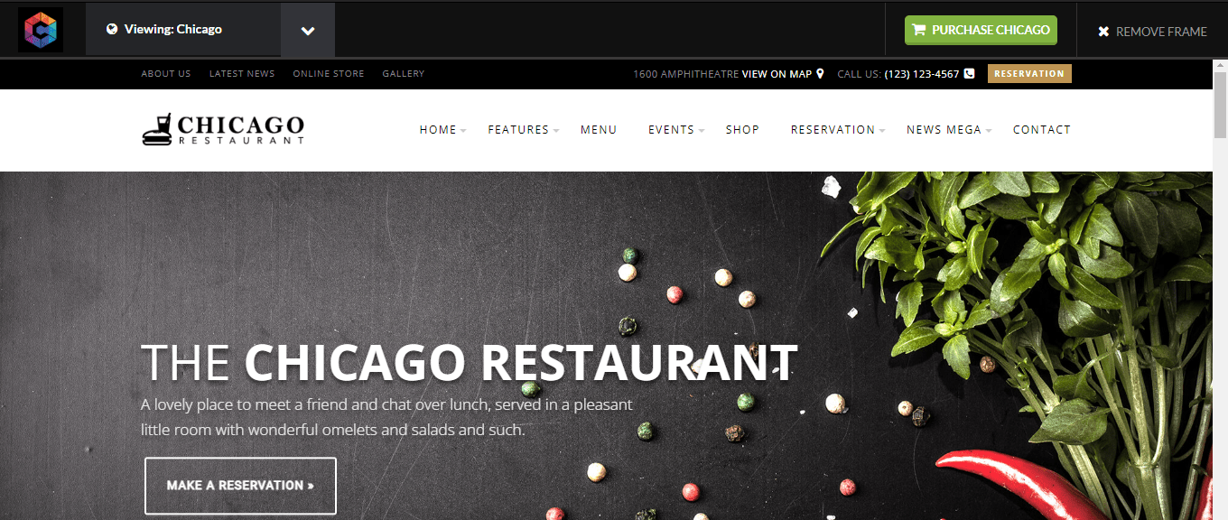 Chicago Restaurant Theme image