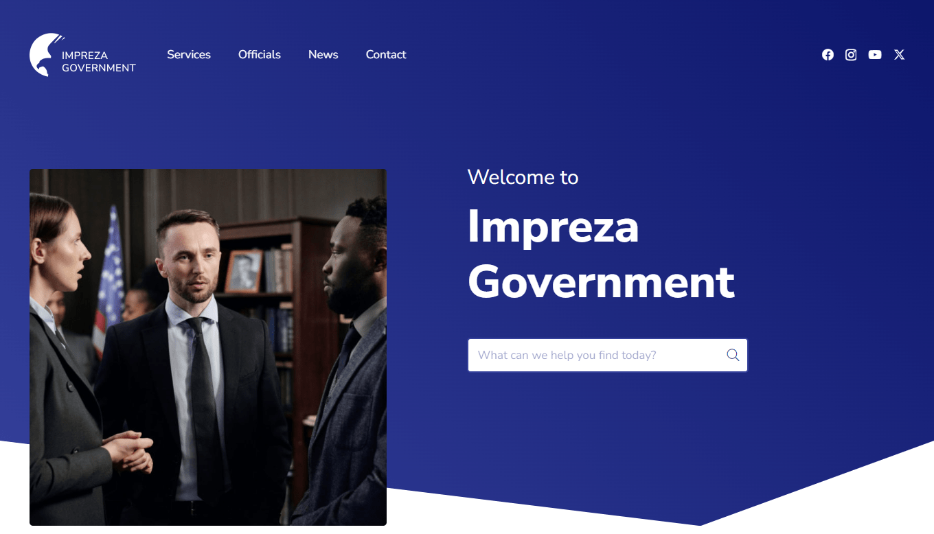 Impreza Government theme image